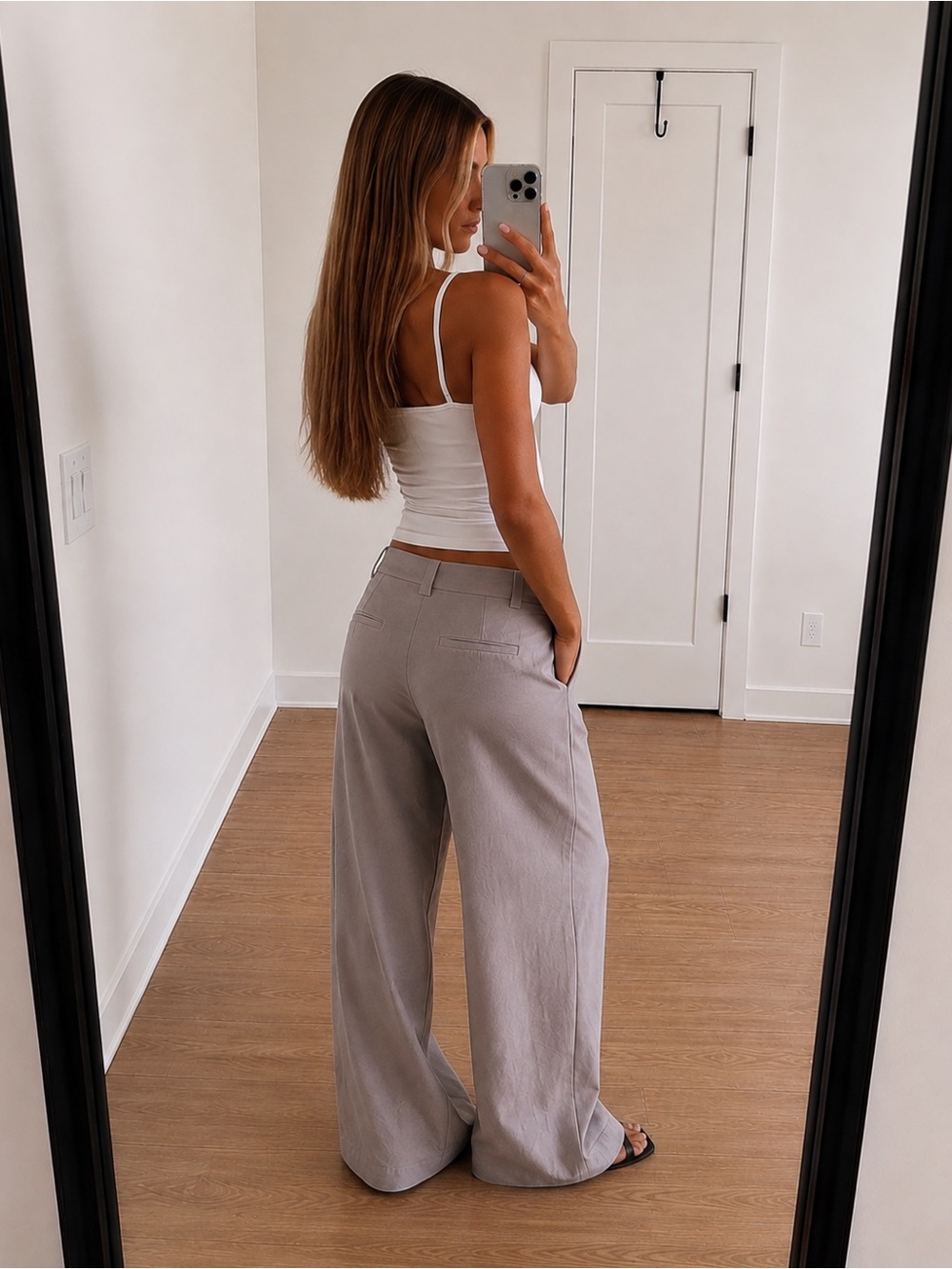 Lioness La Quinta Wide Leg Tailored Pants Grey - Picture 4 of 5